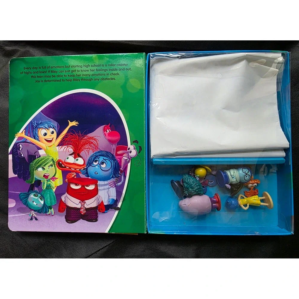 Disney Pixar Inside Out 2 My Busy Books Storybook 10 Figurines and Playmat Set